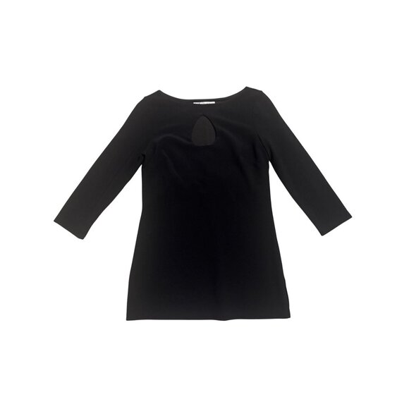 Boston Proper Beyond Travel Black Cutout 3/4 Sleeve Top Shirt Tunic Size XS - Picture 7 of 7